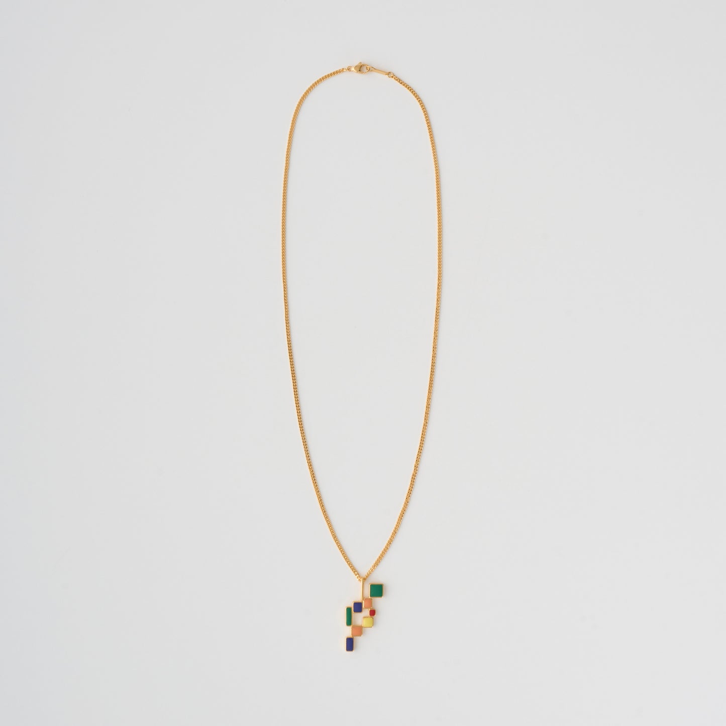 S LOGO BLOCK NECKLACE