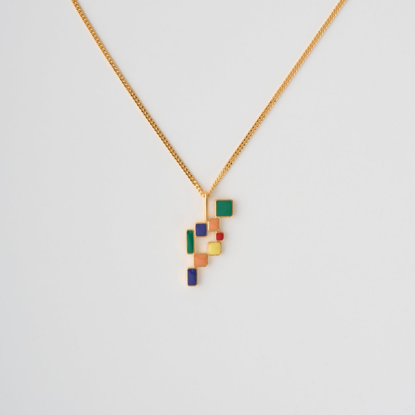 S LOGO BLOCK NECKLACE